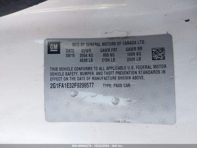 2G1FA1E32F9299577 Chevrolet Camaro 1ls
