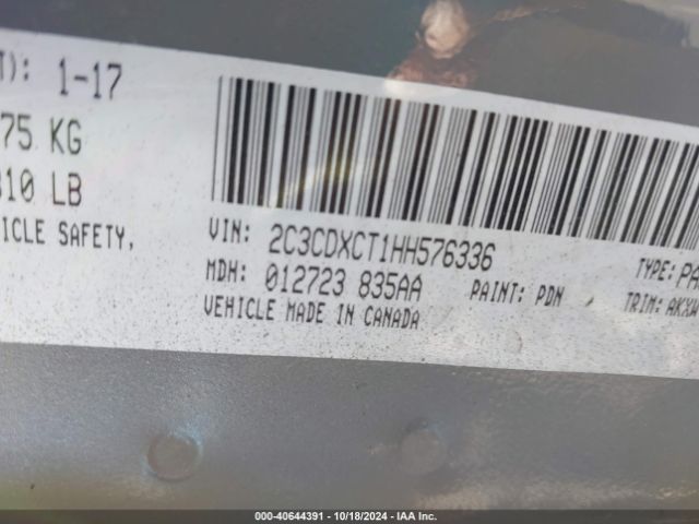 2C3CDXCT1HH576336 Dodge Charger R/t Rwd