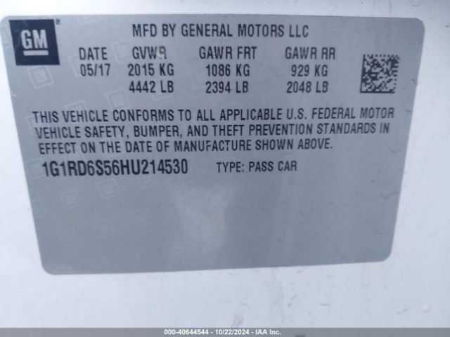 1G1RD6S56HU214530 Chevrolet Volt Premier