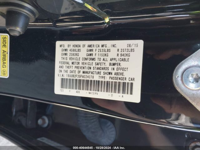19UUB2F35FA024078 Acura Tlx V6