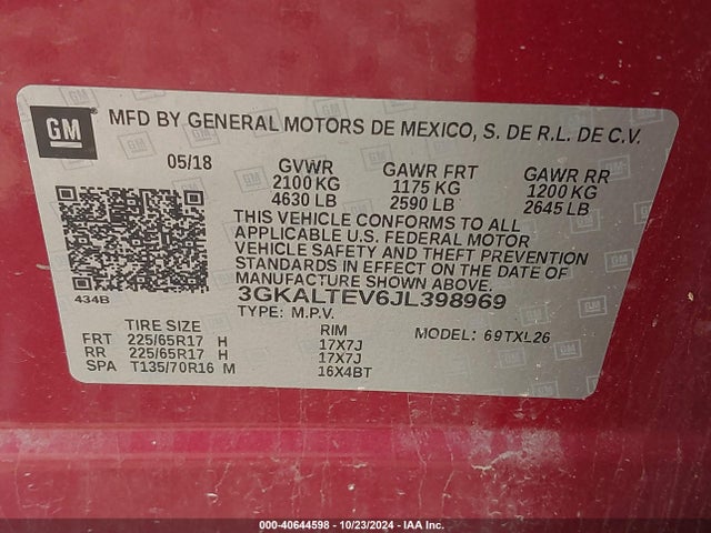 GMC Terrain Sle 2018 3GKALTEV6JL398969 Image 9