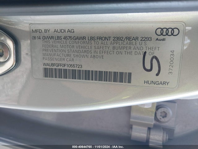 WAUBFGFF0F1055723 Audi A3 2.0t Premium