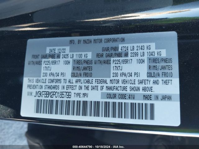 JM3KFBBM2P0185799 Mazda Cx-5 2.5 S Select