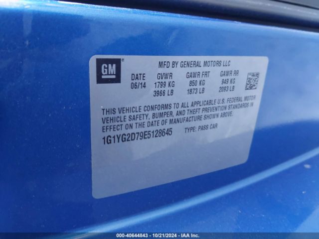 1G1YG2D79E5128645 Chevrolet Corvette Stingray Z51