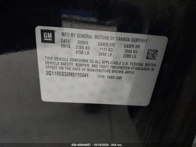 2G1105S32H9115041 Chevrolet IMPALA 1LT