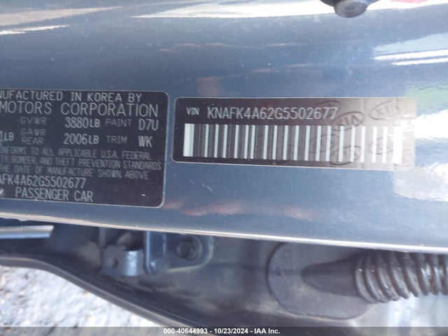 KIA FORTE LX 2016 KNAFK4A62G5502677 Image 9