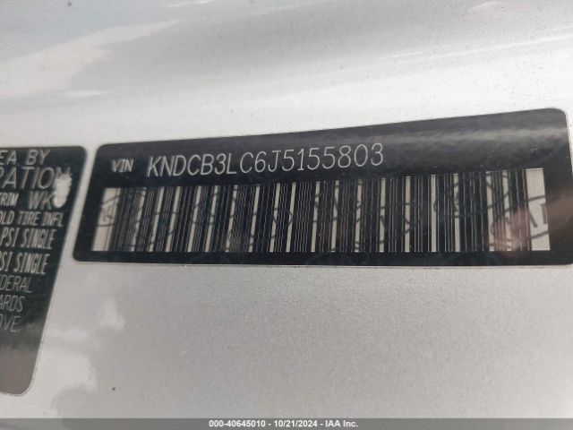 KNDCB3LC6J5155803 KIA NIRO LX