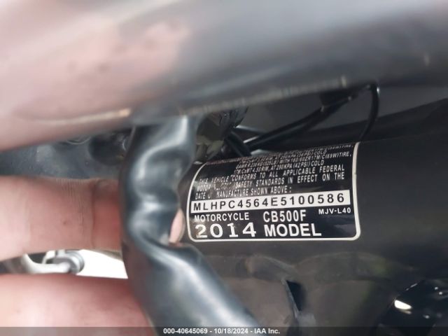 2014 HONDA CB500 MLHPC4564E5100586 Photo 9