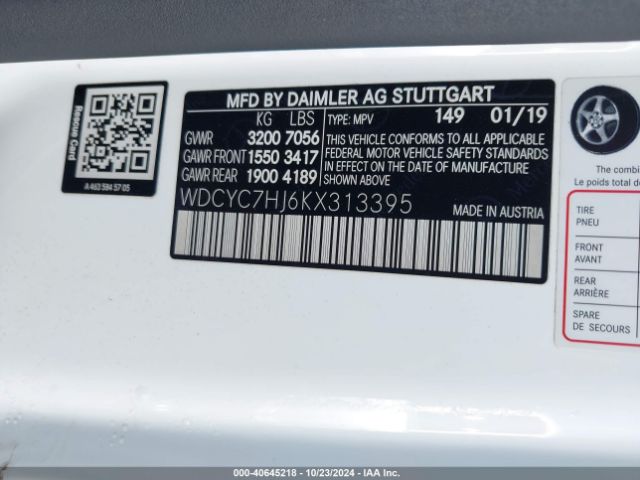 2019 MERCEDES-BENZ AMG G 63 WDCYC7HJ6KX313395 Photo 8