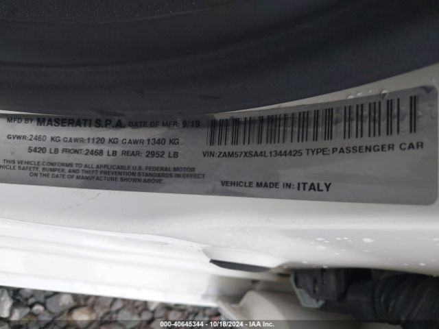ZAM57XSA4L1344425 Maserati Ghibli
