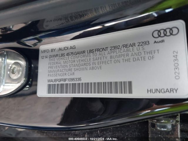 WAUEFGFF8F1095335 Audi A3 2.0t Premium