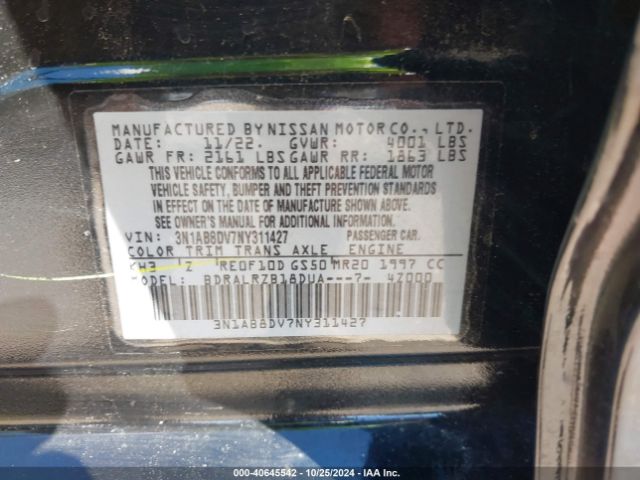 3N1AB8DV7NY311427 Nissan Sentra Sr Xtronic Cvt