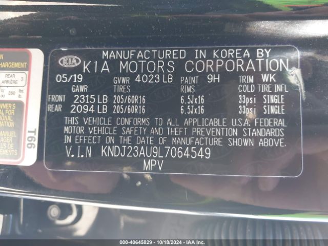KNDJ23AU9L7064549 KIA SOUL LX