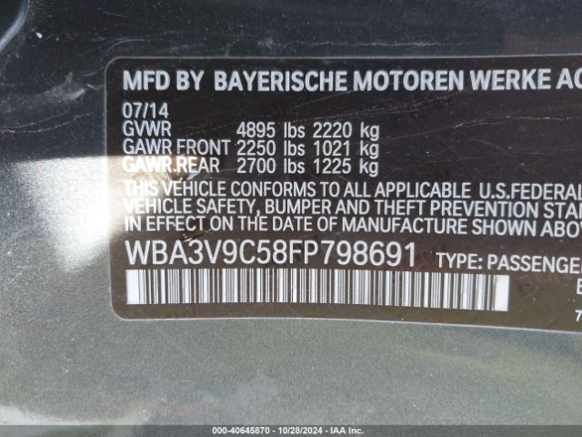 WBA3V9C58FP798691 BMW 428i Xdrive