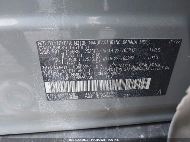 Toyota Rav4 Xle 2022 2T3P1RFV8NW273015 Image 9