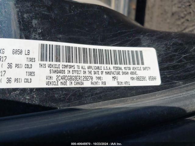 2C4RDGBG9ER129270 Dodge Grand Caravan American Value Pkg