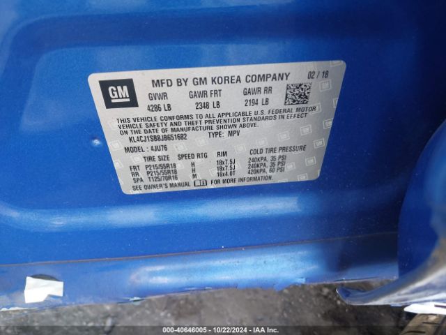 KL4CJ1SB8JB651682 Buick Encore Sport Touring