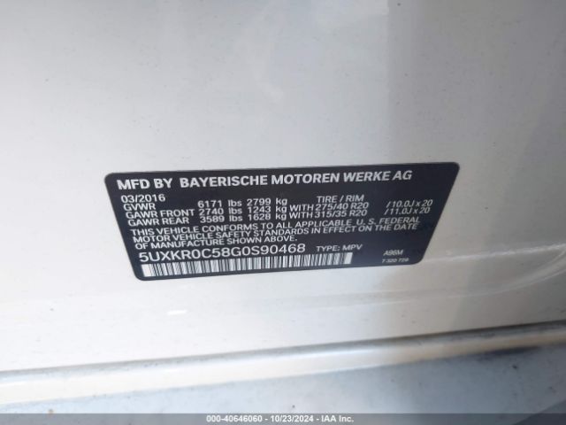 5UXKR0C58G0S90468 BMW X5 Xdrive35i