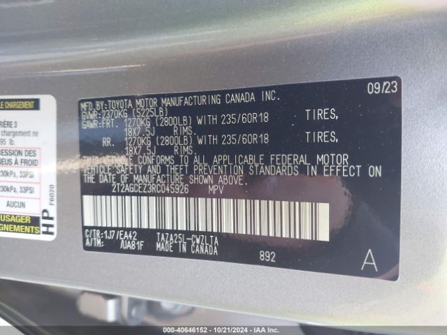 2T2AGCEZ3RC045926 Lexus NX 350