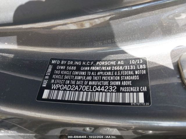 WP0AD2A70EL044232 Porsche Panamera E-hybrid S
