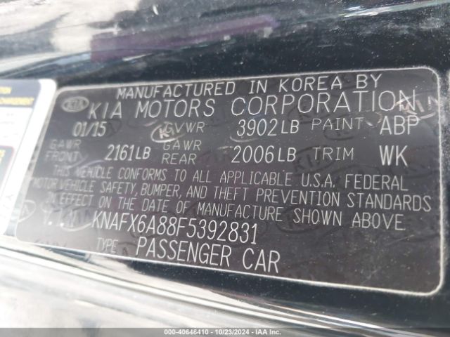 KNAFX6A88F5392831 KIA Forte Koup Ex