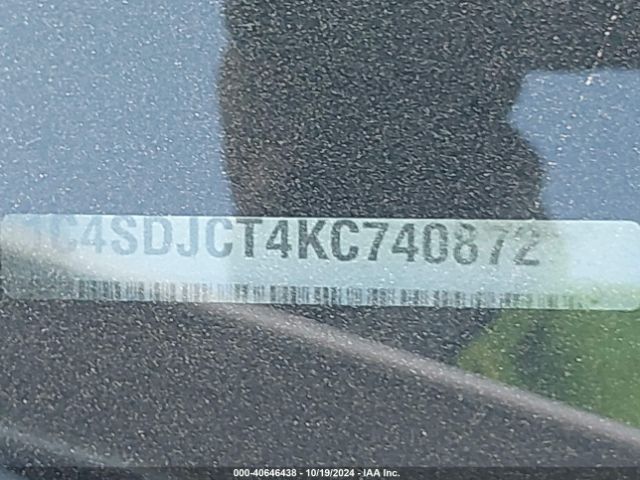 1C4SDJCT4KC740872 Dodge Durango R/t Awd
