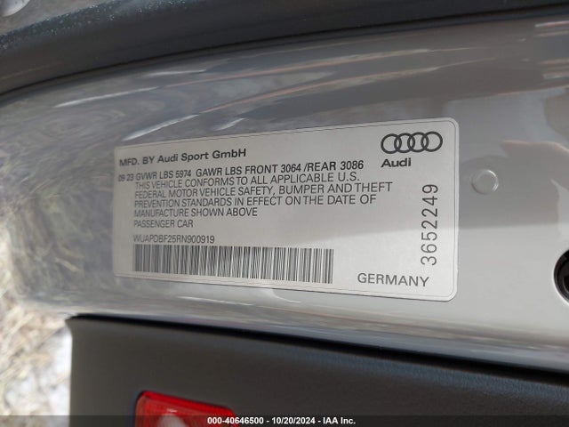 2024 AUDI RS 7 SPORTBACK WUAPDBF25RN900919 Photo 8