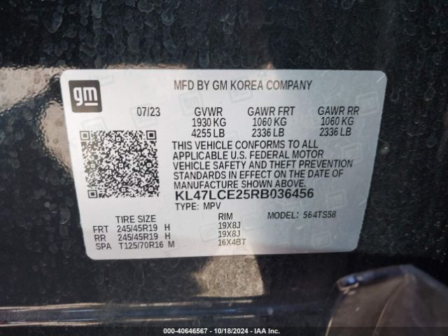 KL47LCE25RB036456 Buick Envista Avenir Fwd
