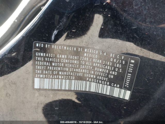 3VWD17AJ6FM422730 Volkswagen Jetta 1.8t Sport