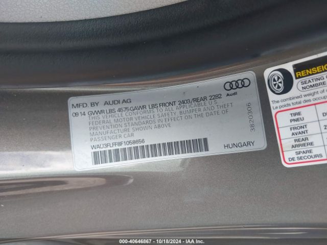 WAU3FLFF8F1058656 Audi A3 2.0t Premium