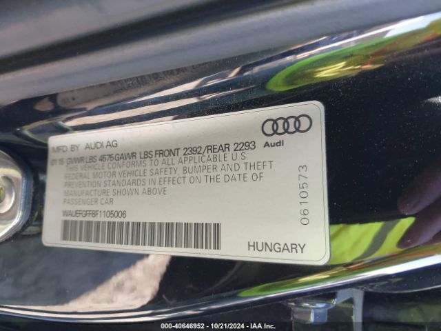 WAUEFGFF8F1105006 Audi A3 2.0t Premium