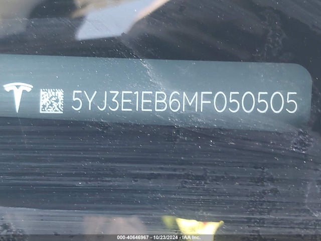 2021 TESLA MODEL 3 5YJ3E1EB6MF050505 Photo 8