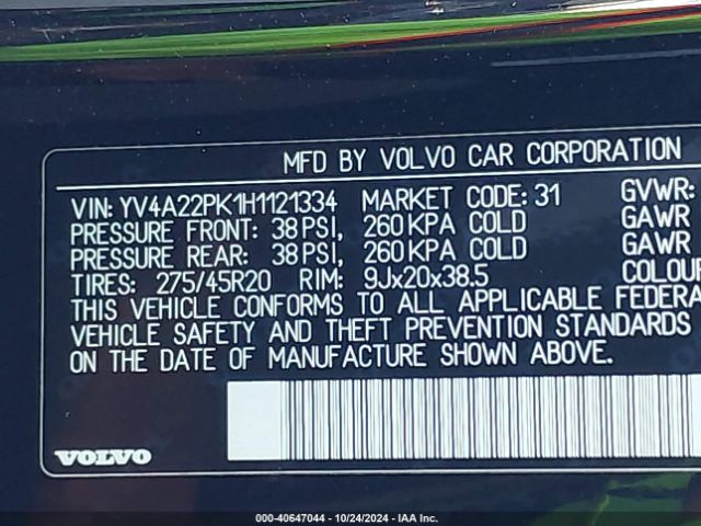 YV4A22PK1H1121334 Volvo Xc90 T6 Momentum