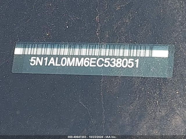 5N1AL0MM6EC538051 Infiniti QX60