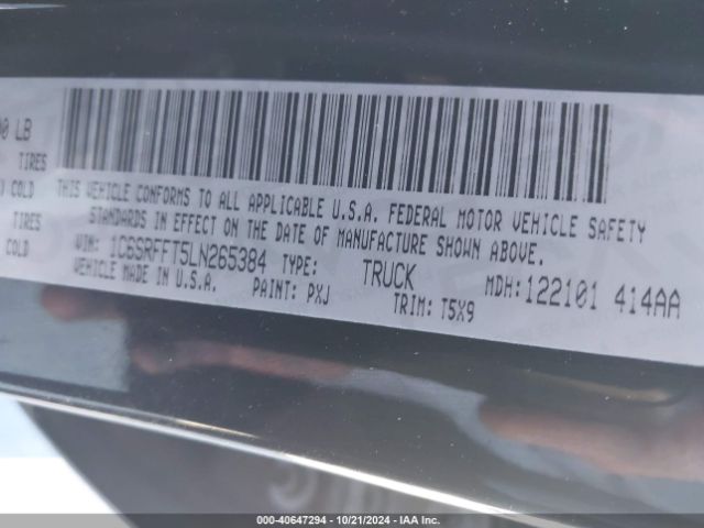 1C6SRFFT5LN265384 RAM 1500 Big Horn  4x4 5'7 Box