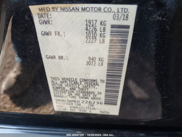 2018 NISSAN ALTIMA 1N4AL3AP8JC226236 Photo 8