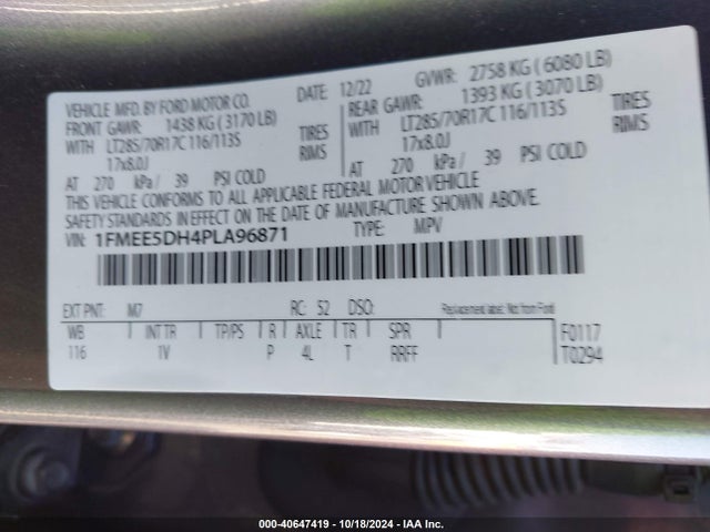 Ford Bronco Badlands 2023 1FMEE5DH4PLA96871 Image 9