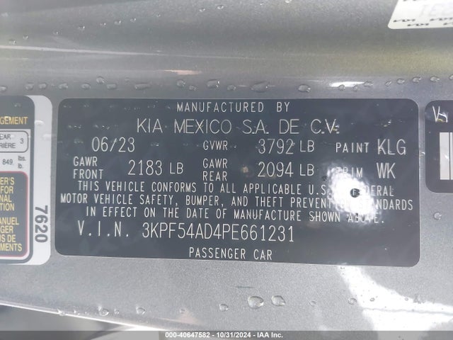 KIA Forte Gt-line 2023 3KPF54AD4PE661231 Image 9