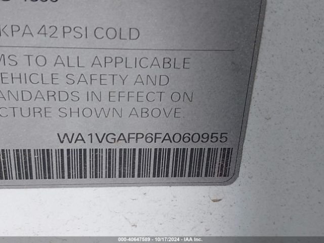 WA1VGAFP6FA060955 Audi Sq5 3.0t Premium Plus