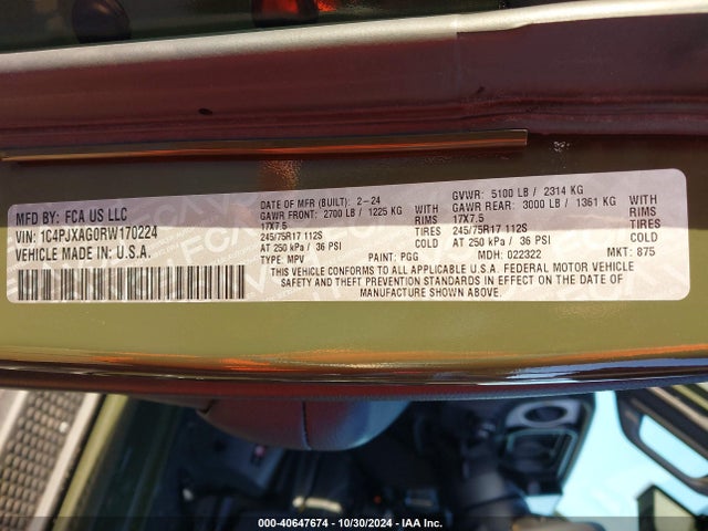 1C4PJXAG0RW170224 Jeep Wrangler 2-door Sport S 4x4