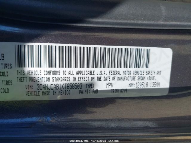 3C4NJCAB1KT658503 Jeep Compass Sport Fwd