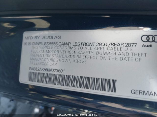 WAUL2AF26KN023601 Audi A6 55 Premium