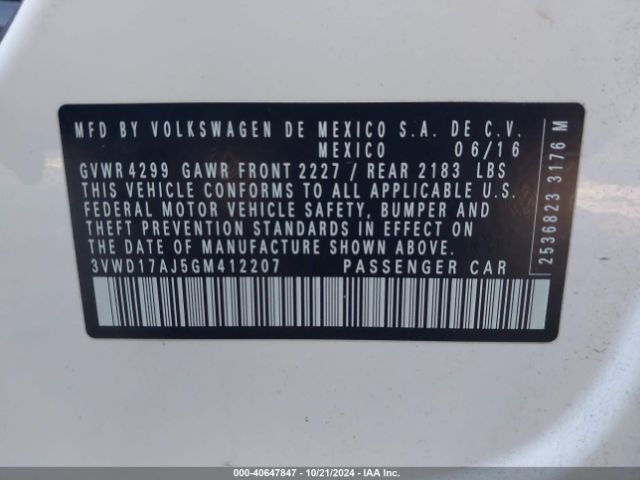 3VWD17AJ5GM412207 Volkswagen Jetta 1.8t Sport