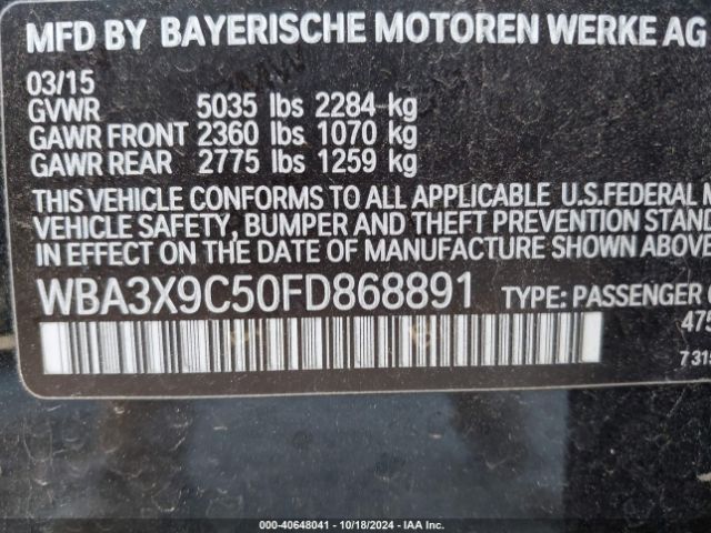 WBA3X9C50FD868891 BMW 335i Gran Turismo Xdrive