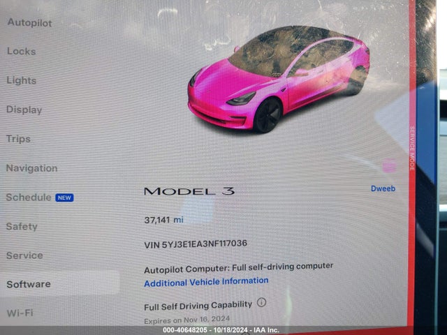 2022 TESLA MODEL 3 5YJ3E1EA3NF117036 Photo 6