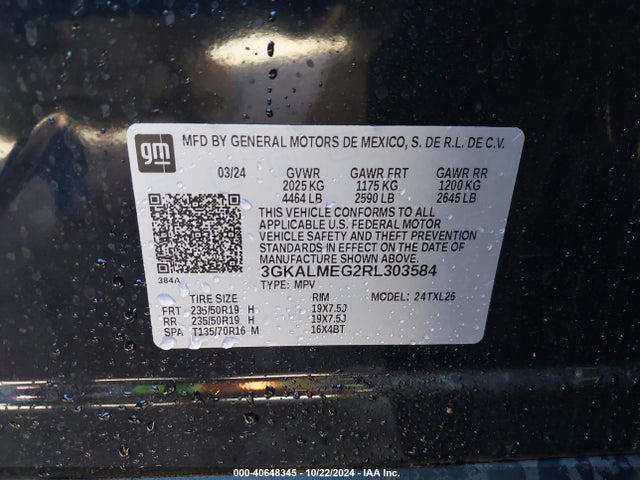 3GKALMEG2RL303584 GMC Terrain Fwd Sle