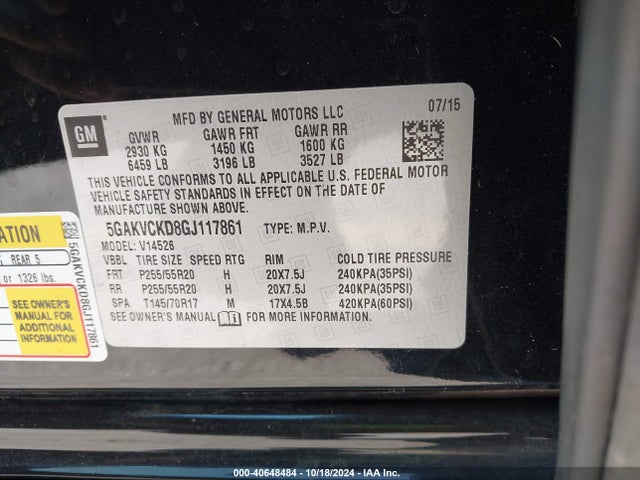 Buick Enclave Premium 2016 5GAKVCKD8GJ117861 Image 9