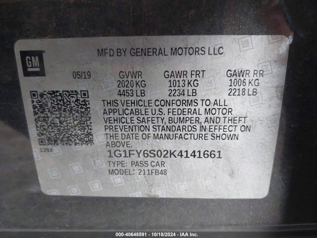 Chevrolet BOLT EV LT 2019 1G1FY6S02K4141661 Image 9