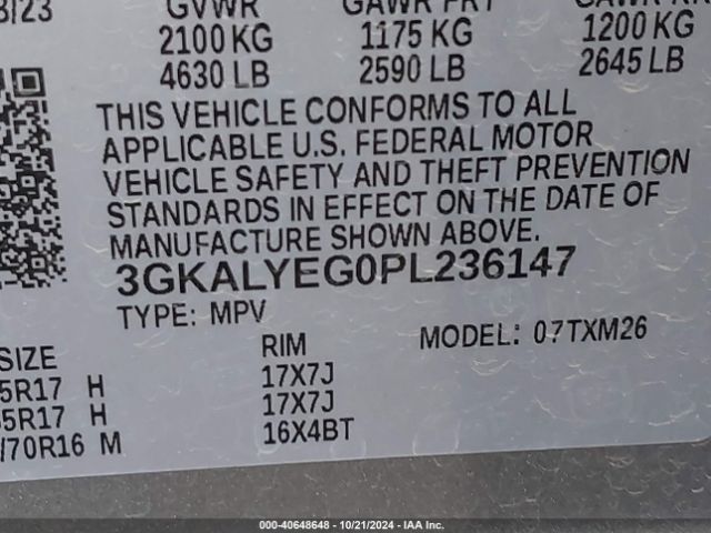 3GKALYEG0PL236147 GMC Terrain Awd At4