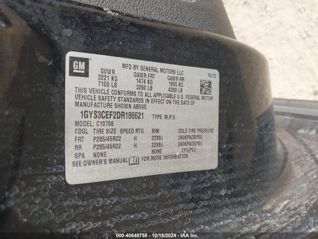 2013 CADILLAC ESCALADE 1GYS3CEF2DR186621 Photo 8